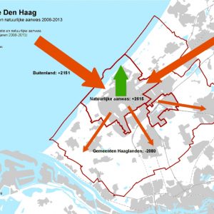 kaart bevolkingsgroei Den Haag